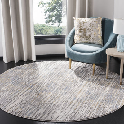Tapis gris à motif abstrait Daniel