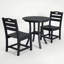 Ensemble bistro 3 pièces avec table ronde et 2 chaises-1565978761