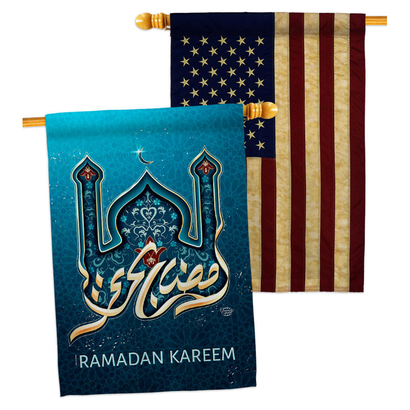 Double Sided 40 in. H x 28 in. W Polyester House Flag