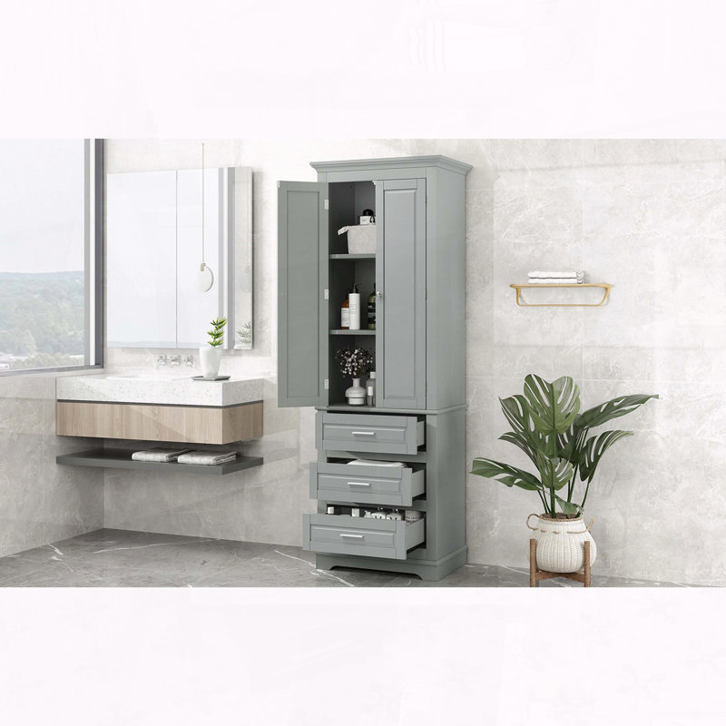 Aidenjohn MDF Bathroom Cabinet, Gray