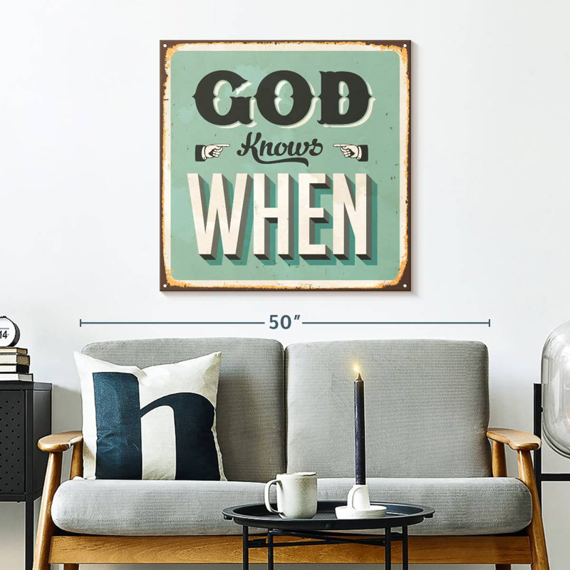 Khylige God Knows When Typographie, H 30 po x l 30 po