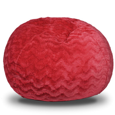 Pouf rouge en fausse fourrure de 120 cm. Fauteuil confortable et élégant garni de mousse mémoire déchiquetée. Housse amovible et lavable. Parfait pour un confort optimal dans la chambre. Fermeture éclair. Siège confortable et élégant de 114 cm de large.