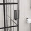 Cabine de douche coulissante 36 po x 72 po, verre trempé French Line, base noire et cadre noir mat