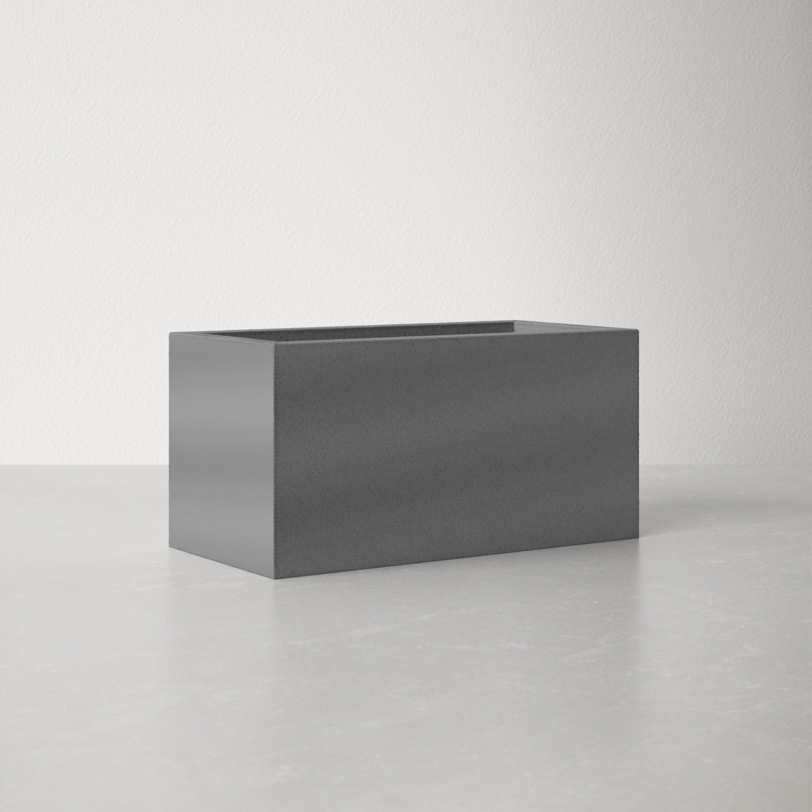 Connoisseur Planter Box, 8" H x 16" W x 8" D, Grey
