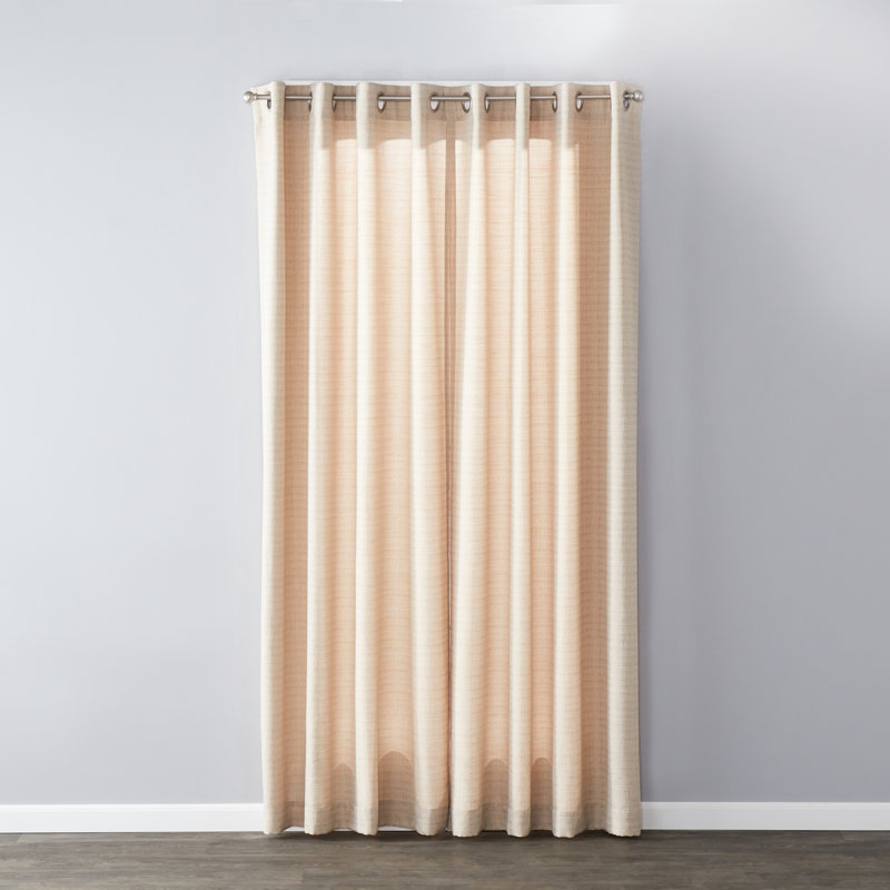 Mcdaniels Semi Sheer Curtain Single Panel, Tan, 40" W x 95" L