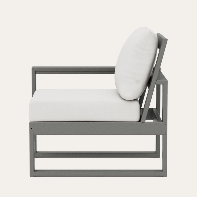 Méridienne d'extérieur POLYWOOD, Lin naturel, Gris ardoise