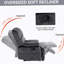 Grand fauteuil inclinable manuel en tissu pour le salon, gris-2030200434