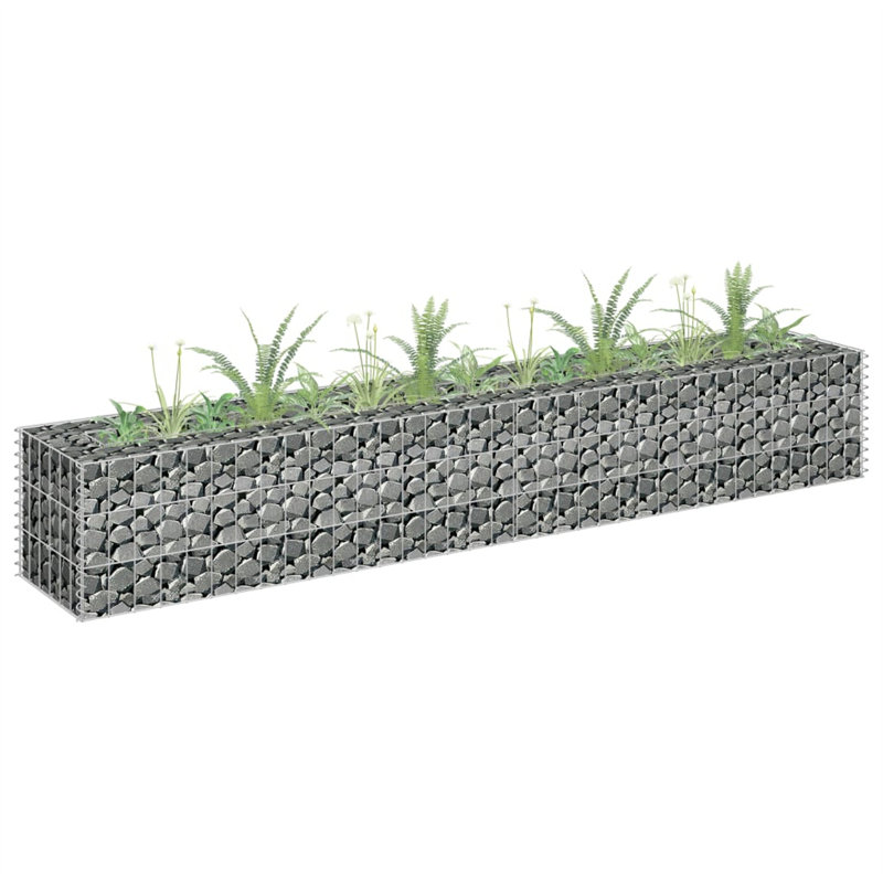Gabion raised bed galvanized steel 180 x 50 x 100cm, 30cm H x 180cm W x 30cm D