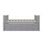 Lit de jour double en bois pleine grandeur, lit gigogne simple et 3 compartiments de rangement-1307625809