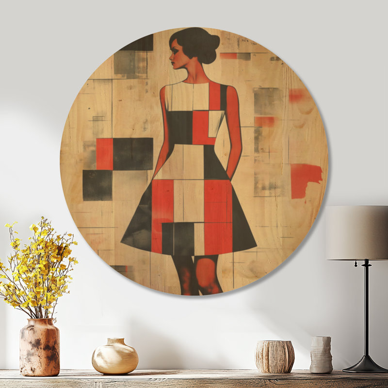 Décoration murale en bois, Rond 23 po