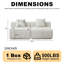 Ensemble de canapé modulaire avec coussins Chenille-601015586