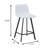 Latitude Run Modern Faux Leather Bar & Counter Stool – Armless PU Seat with Footrest, Iron Legs – Side Chair for Kitchen Island, Home Bar, Pub, Cafe, Dining Room-1046597322