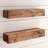 2 Piece Alder Floating Shelf