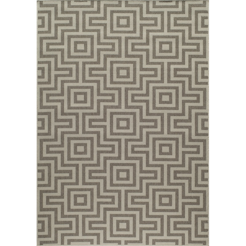 Tapis taupe Turnbow, Rectangle 6 pi 7 po x 9 pi 6 po