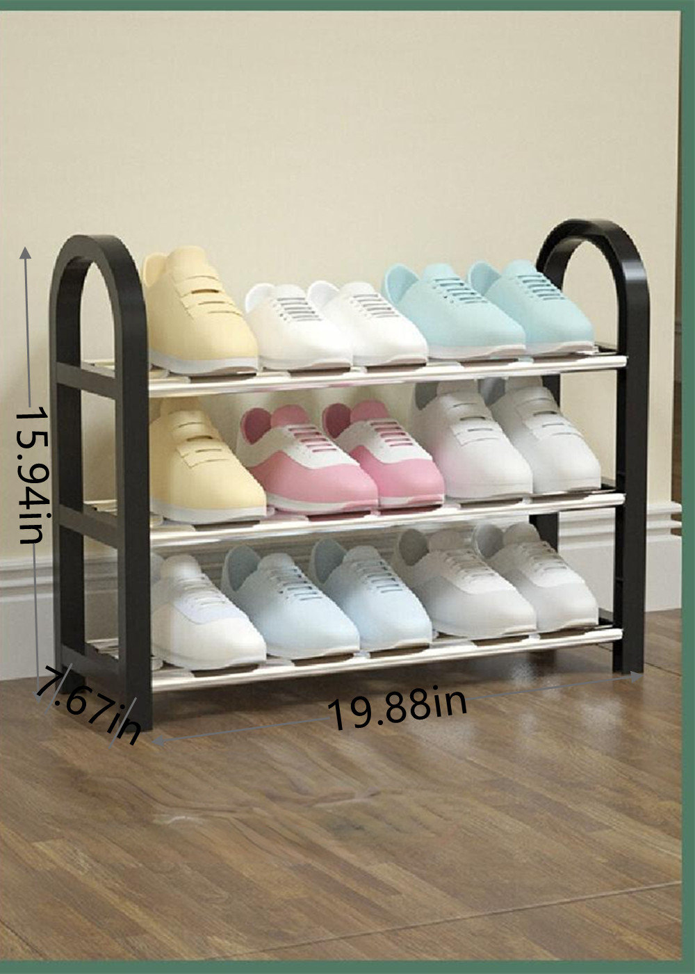 Rebrilliant 6 Pair Shoe Rack