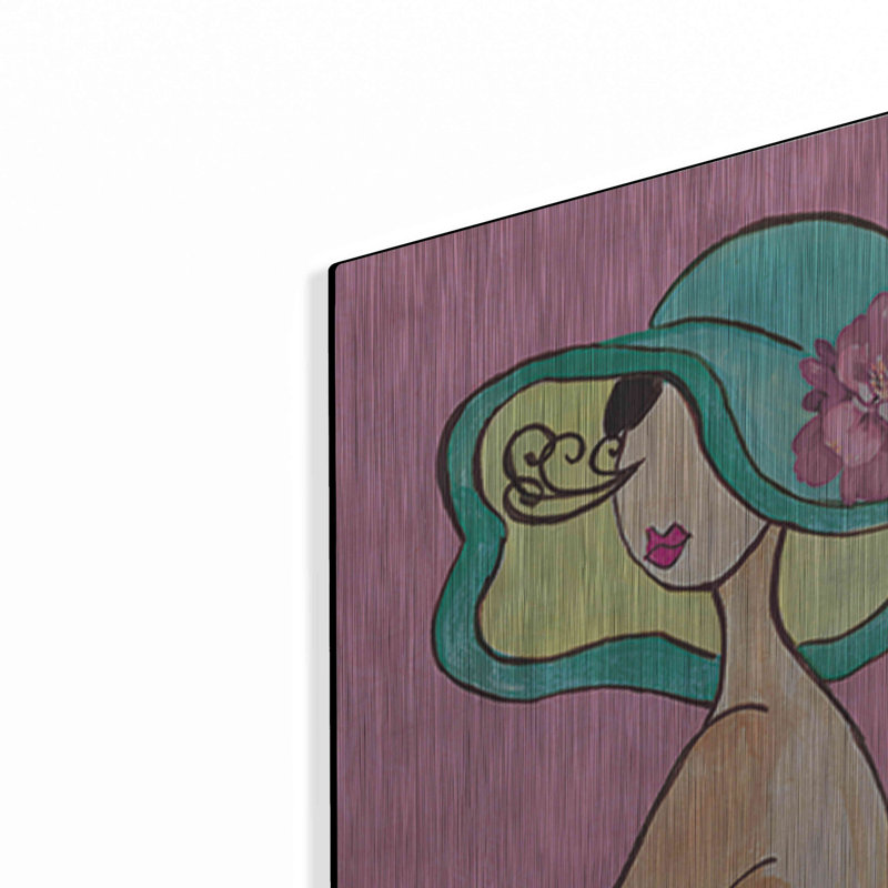 «Lady Bellissima» par Yass Naffas Designs, art mural en métal, H 16 po x l 12 po