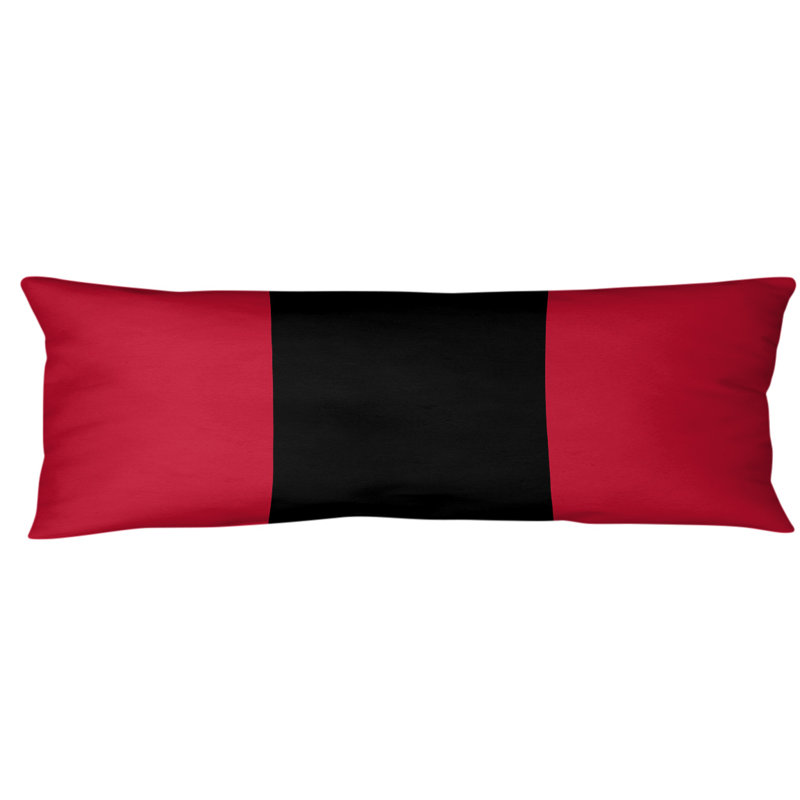 Stripes Medium Polyester/Polyfill Body Pillow, Red and Black, Atlanta Throwback Football