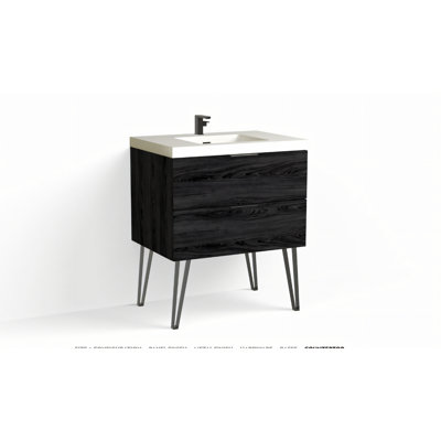 Avila 30" W Freestanding Single Bathroom Vanity with Dawson Leg