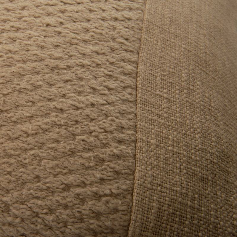 Colombe Flanged Cotton Throw Pillow, Tan
