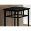 Table d'appoint en stratifié noir avec 2 rangements carrés. Moderne pour la chambre à coucher et le salon. Fabrication en métal. Côté latéral en noir. Étagère pour chambre à coucher et maison. Base. Élégante maison de rangement