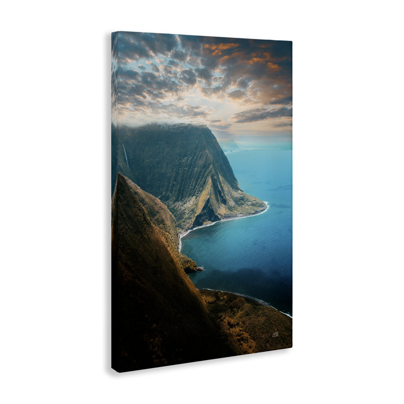  «Hawaiian Coast Cliff», art mural par Max Blakesberg Studios, H 24 po x l 16 po