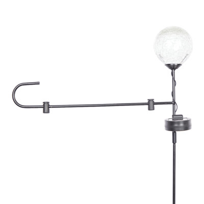 Solar Lighted Globe Garden Flag Holder Stake