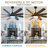 72" Farmhouse Extra Large Ceiling Fan with LED Lights and Remote, 6-Speed DC Motor Black Reversible Ceiling Fan for Large Room