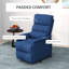 Fauteuil inclinable électrique avec télécommande, bleu foncé-1847325076