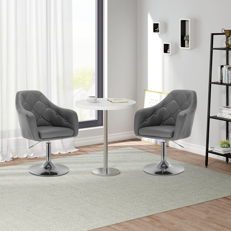 Haywa Upholstered Counter Stool, Grey
