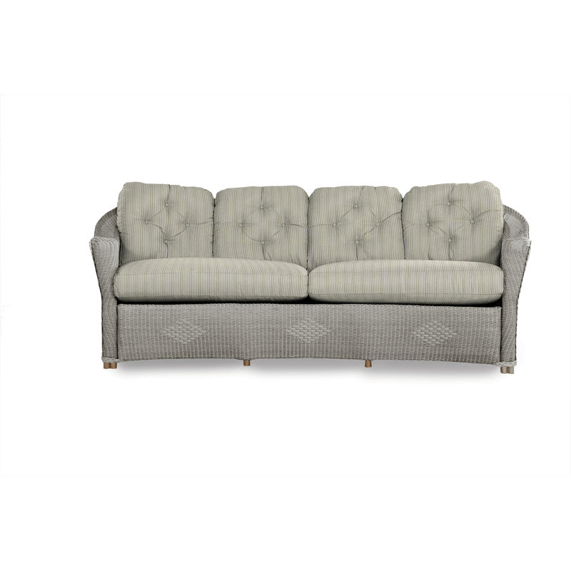 Reflections Outdoor 4 - Seat Patio Sofa, Sailcloth Seagull, Pewter