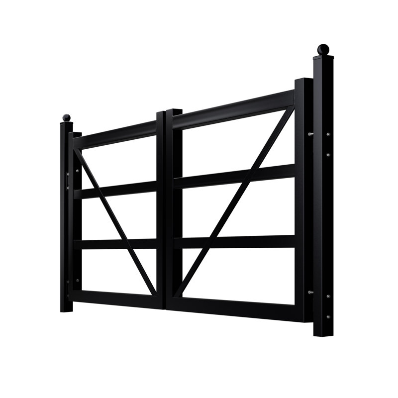 Barrière d'allée à double battant ALEKO Montana Farm Style - 12 pi, 5' H x 12' W