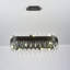 Lustre rectangulaire rectangulaire en cristal K9 de 35,4 pouces de hauteur réglable pour la salle à manger et la cuisine-92758-18354594-18354595