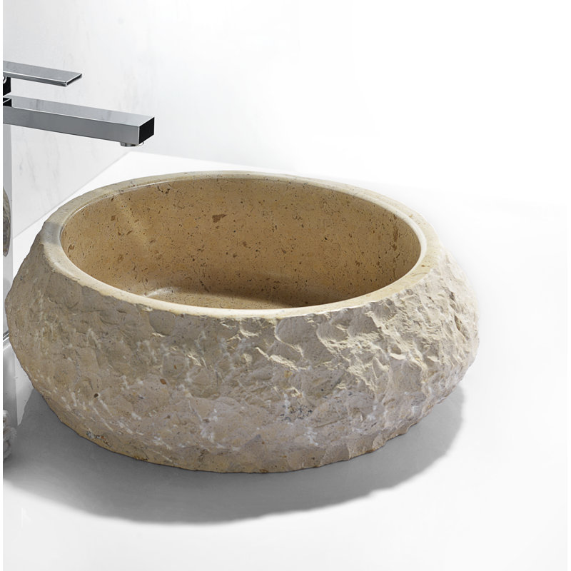 Lavabo de salle de bain vasque circulaire en pierre marbrée Lighting