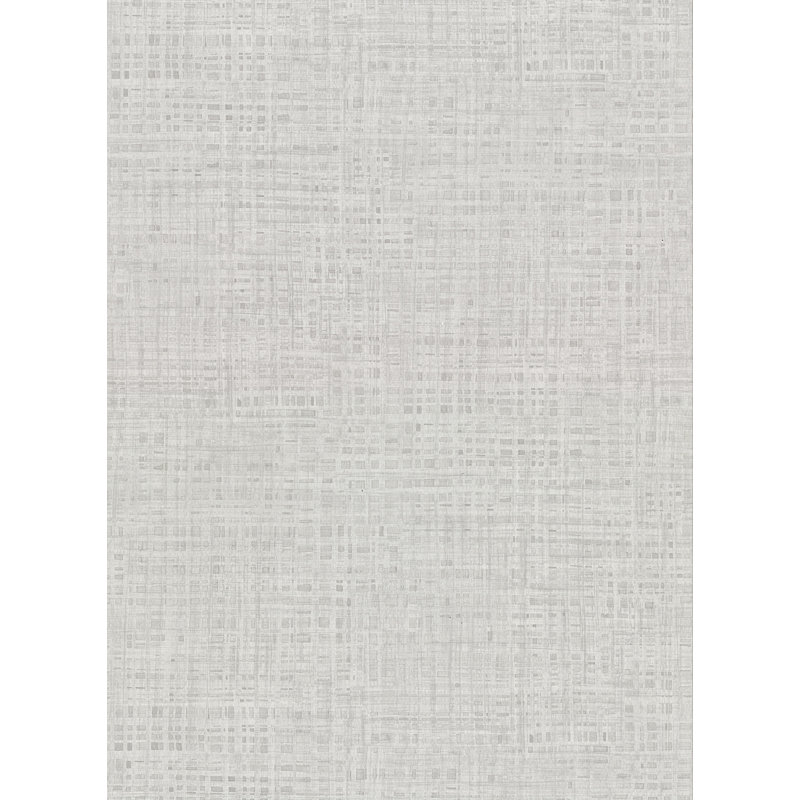 Rouleau de papier peint imitation toile de ramie L 27 pi x l 27 po GroveHill, Gris clair