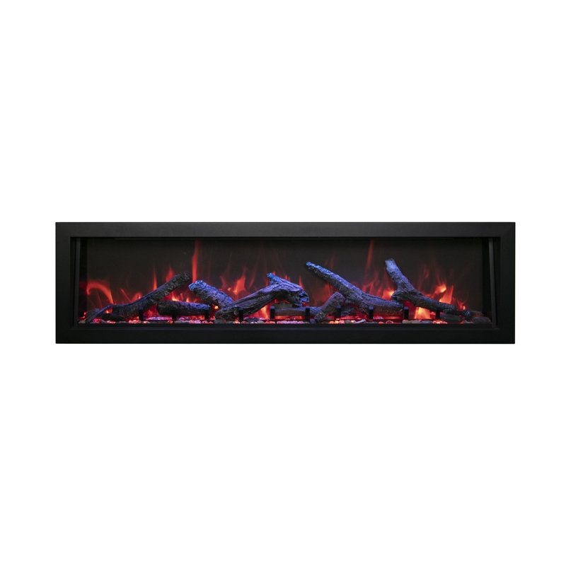 Amantii Panorama 88inch BI Deep Smart electric fireplace, outdoor, 3-speed motor, mobile app, 15.88" H x 88.13" W x 12" D