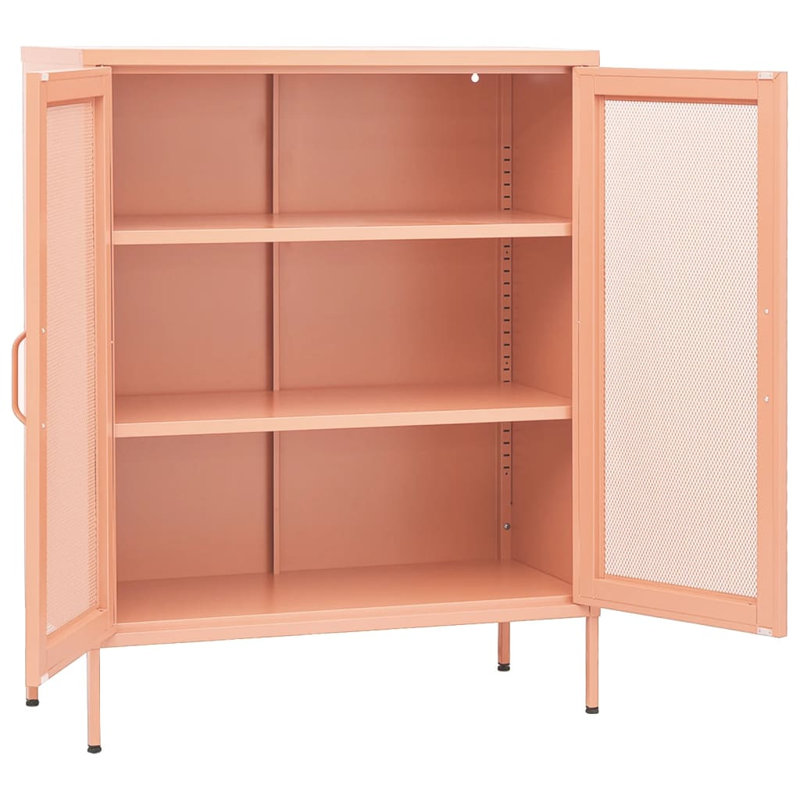 Harstad Storage Cabinet 80x35x101,5 cm Steel, Pink