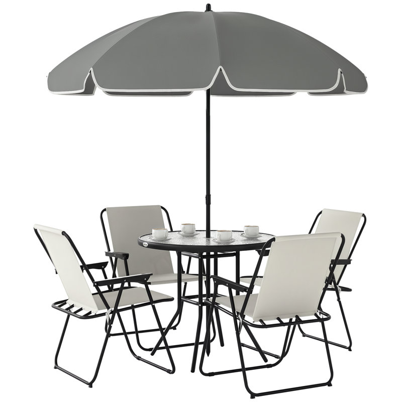 Steel Patio Dining Set Table,
