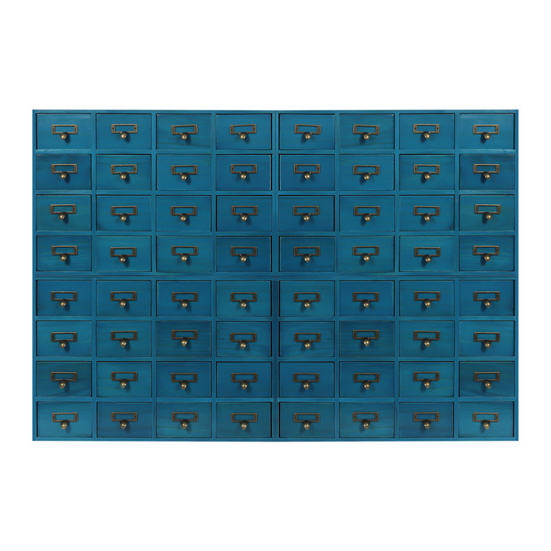 Ensemble de rangement de bureau 64 tiroirs, Bleu