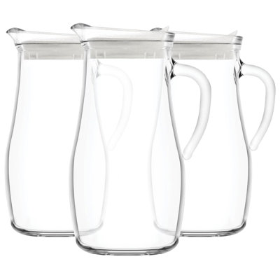 LAV Misket Glass Water Jugs with Lid