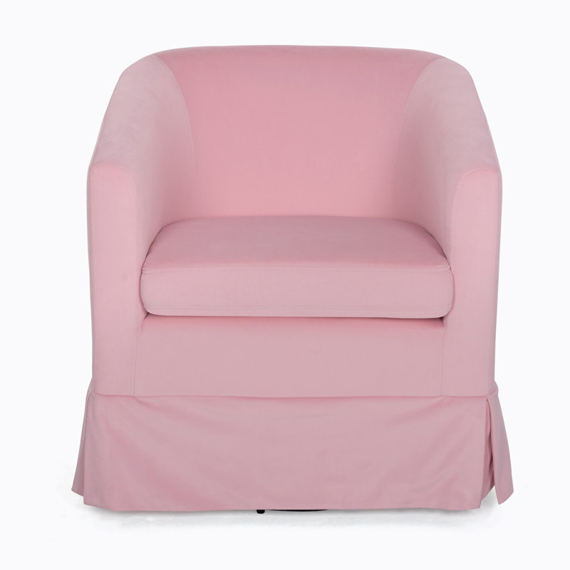 Breiona 27.36" Wide 360-Degree Swivel Chair, Pink Duplicate