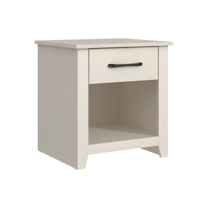 Walter 20.3" 1 Drawer Nightstand, Parchment
