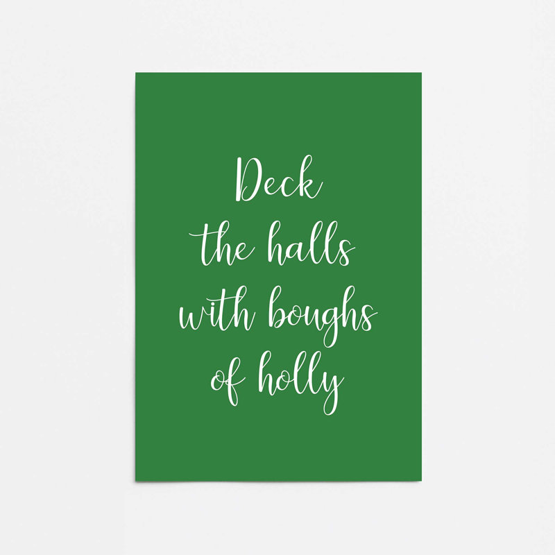 Deck the Halls, reproduction d'art, 18 po x 24 po, Sans cadre