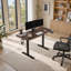 Solid Rubberwood Electric Standing Desk with Single Motor, Adjustable Height Sit‑Stand Desk