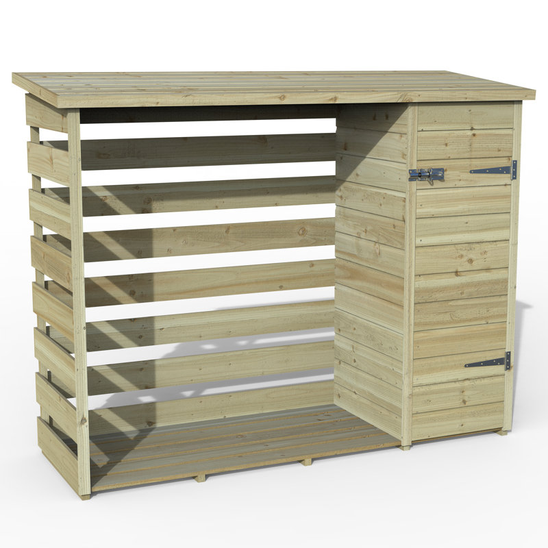 194.2cm W x 68.8cm D Solid Wood Log Store