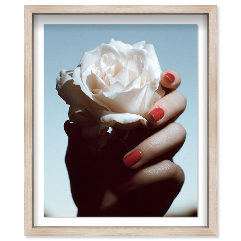 Crimson Tip Bloom Shadowbox Floral & Botanical Print by Oliver Gal, Black Frame, 16 x 20, 37.5"H x 31.5"W
