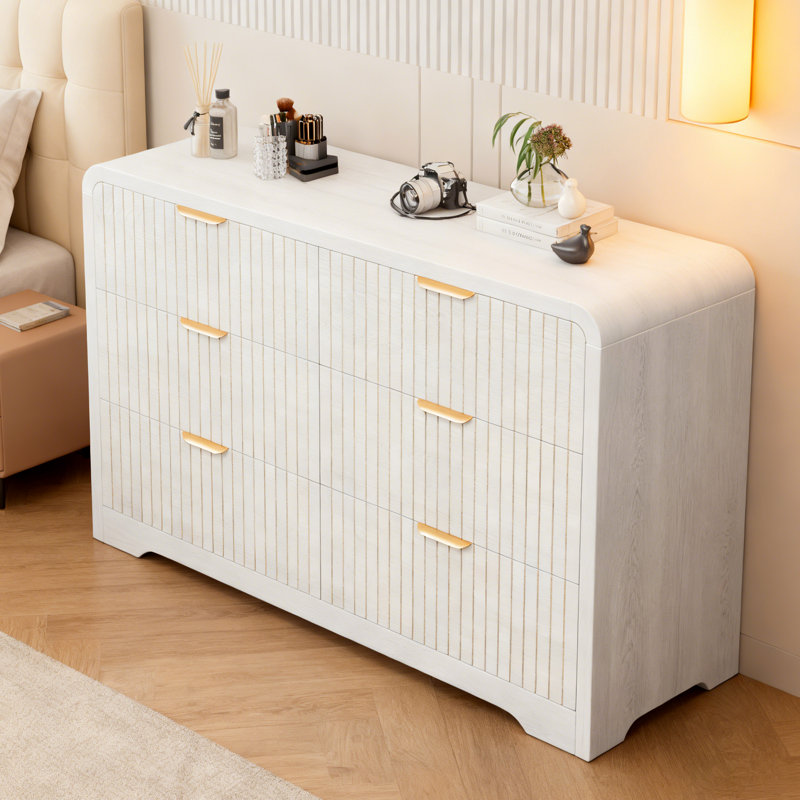 Commode 6 tiroirs: Commode de rangement polyvalente pour la maison, Blanc, 6