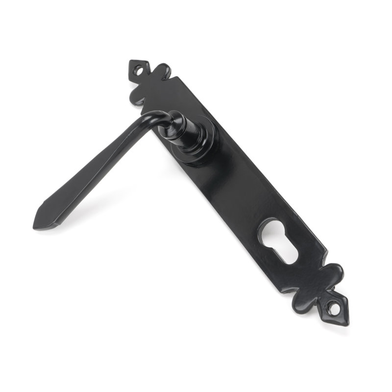 Cromwell Lock Door Handle, Black