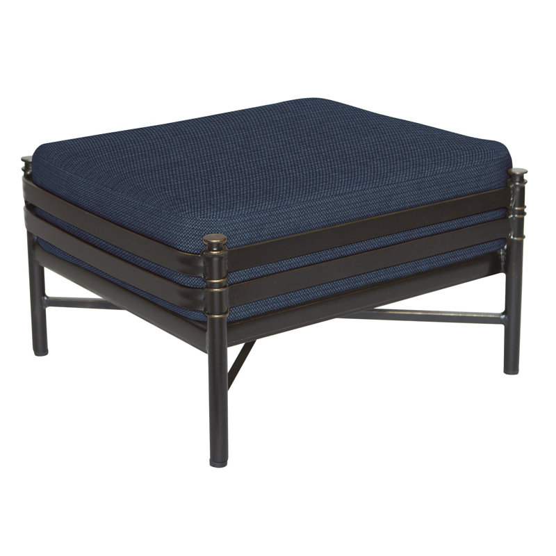 Lancaster Outdoor Ottoman, Spectrum Indigo Sunbrella® Plainweave