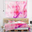 Tapisserie abstraite électrique fractale rose-28496758
