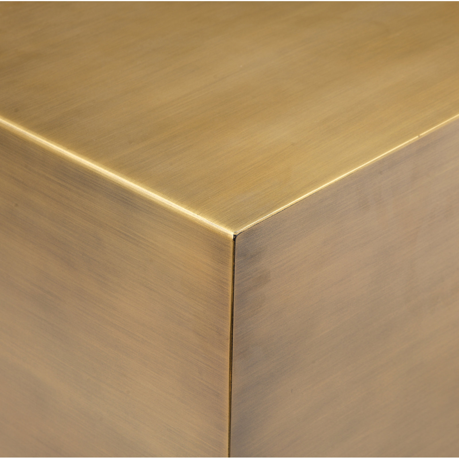 Jules End Table, 16" H x 16" W x 16" D, Brass